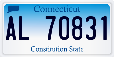 CT license plate AL70831