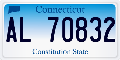 CT license plate AL70832