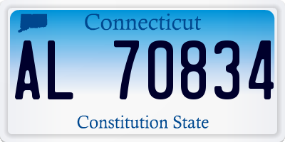 CT license plate AL70834