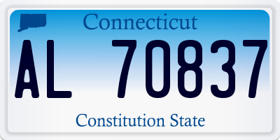 CT license plate AL70837