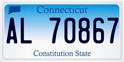 CT license plate AL70867