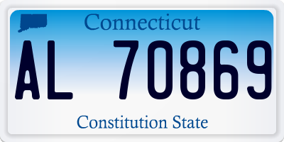 CT license plate AL70869