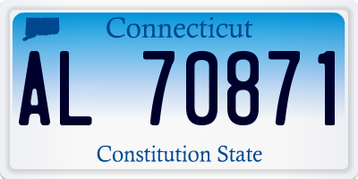 CT license plate AL70871