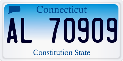 CT license plate AL70909