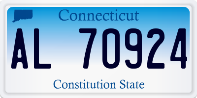 CT license plate AL70924
