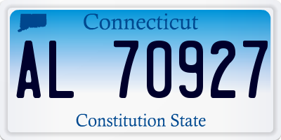 CT license plate AL70927