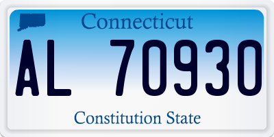 CT license plate AL70930