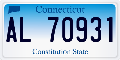 CT license plate AL70931