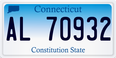 CT license plate AL70932