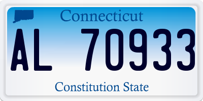 CT license plate AL70933