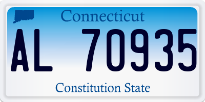 CT license plate AL70935