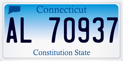 CT license plate AL70937