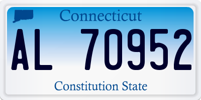 CT license plate AL70952