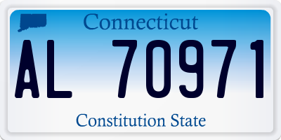 CT license plate AL70971
