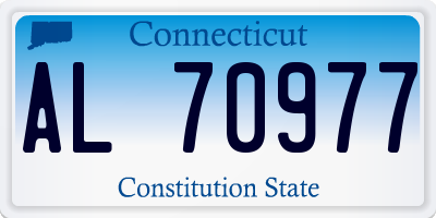 CT license plate AL70977