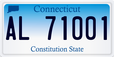 CT license plate AL71001