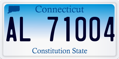 CT license plate AL71004