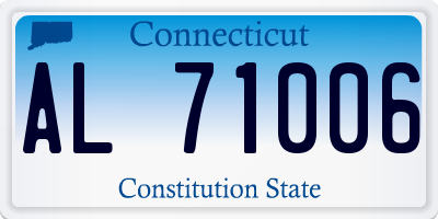 CT license plate AL71006