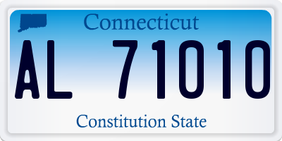 CT license plate AL71010
