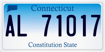 CT license plate AL71017