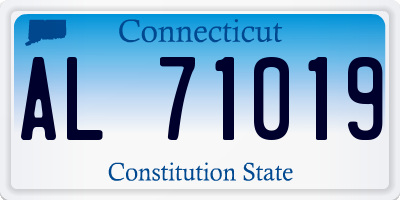CT license plate AL71019