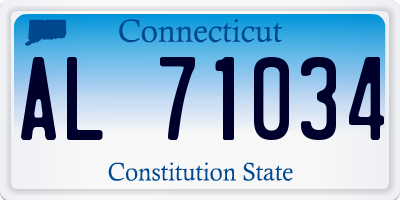 CT license plate AL71034