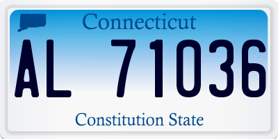 CT license plate AL71036