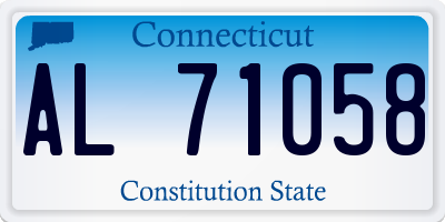CT license plate AL71058