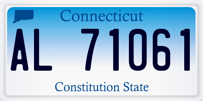 CT license plate AL71061