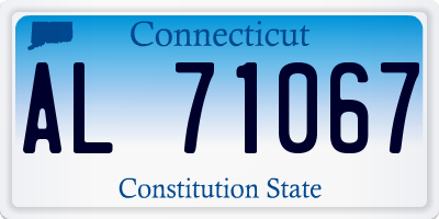 CT license plate AL71067