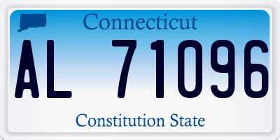 CT license plate AL71096