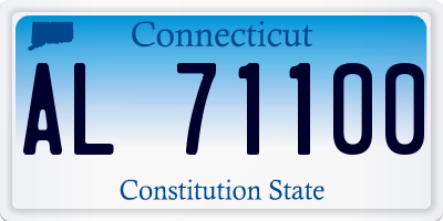 CT license plate AL71100