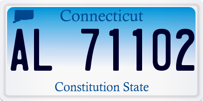 CT license plate AL71102