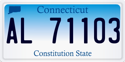 CT license plate AL71103