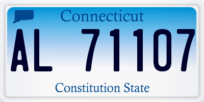 CT license plate AL71107