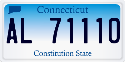 CT license plate AL71110