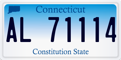 CT license plate AL71114