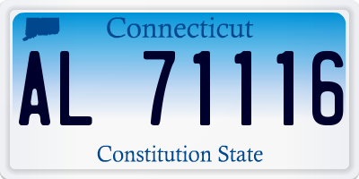 CT license plate AL71116