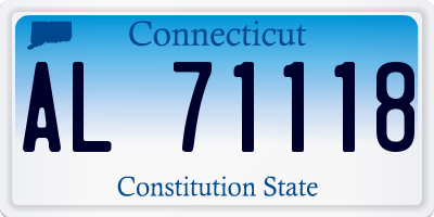 CT license plate AL71118