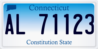 CT license plate AL71123