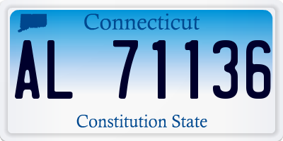 CT license plate AL71136