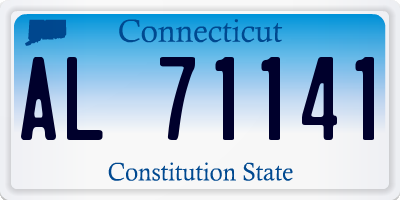 CT license plate AL71141