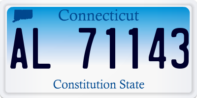 CT license plate AL71143