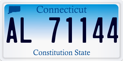 CT license plate AL71144