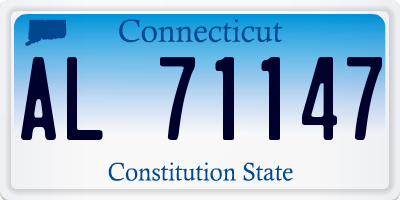 CT license plate AL71147