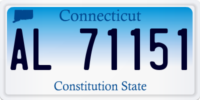 CT license plate AL71151