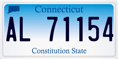 CT license plate AL71154