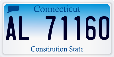 CT license plate AL71160