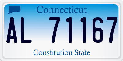 CT license plate AL71167