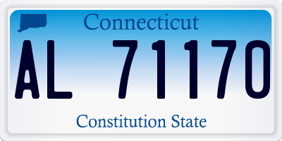 CT license plate AL71170